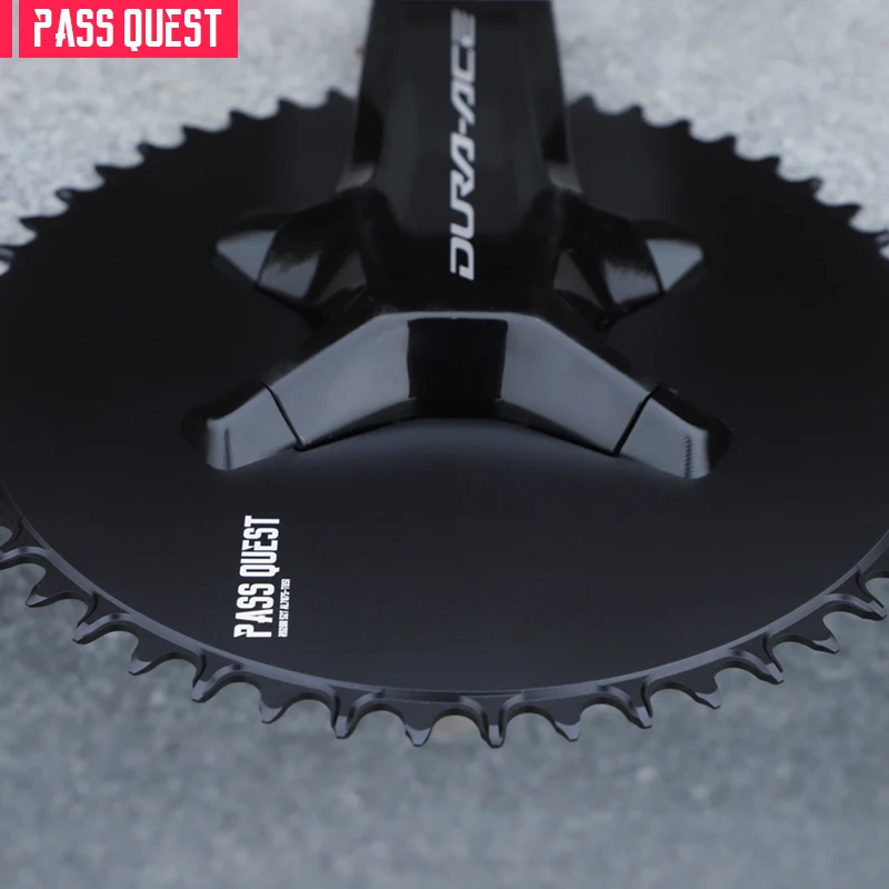 PASS QUEST positive and negative toothed110BCD bike Chain wheel forShimano R7100/8100/9200 Fully enclosed highway single disc