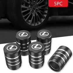 5pcs Car Wheel Tire Valve Stem Caps Anti-theft Cover Accessories For Lexus UX250h RX450h CT200h RX400h NX300h RX350 RX300 GX470