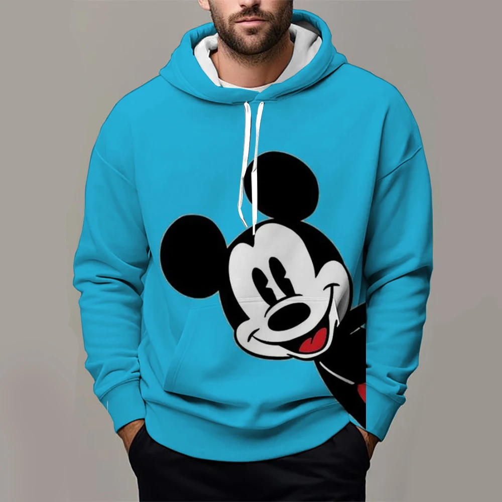 2024 Disney Mickey Mouse 3D Print Hoodie Mens Womens Casual Sports Pullover Hoodie Cartoon Kid Girl Boy Hoodie Fashion Street