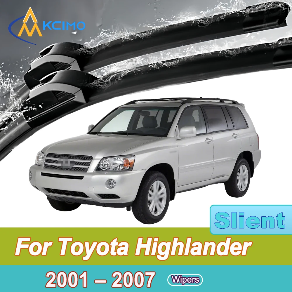

2pcs Quiet Beam Wiper Blades for Toyota Highlander XU20 2001-2007 Silent Windshield Wipers with Quick Installation
