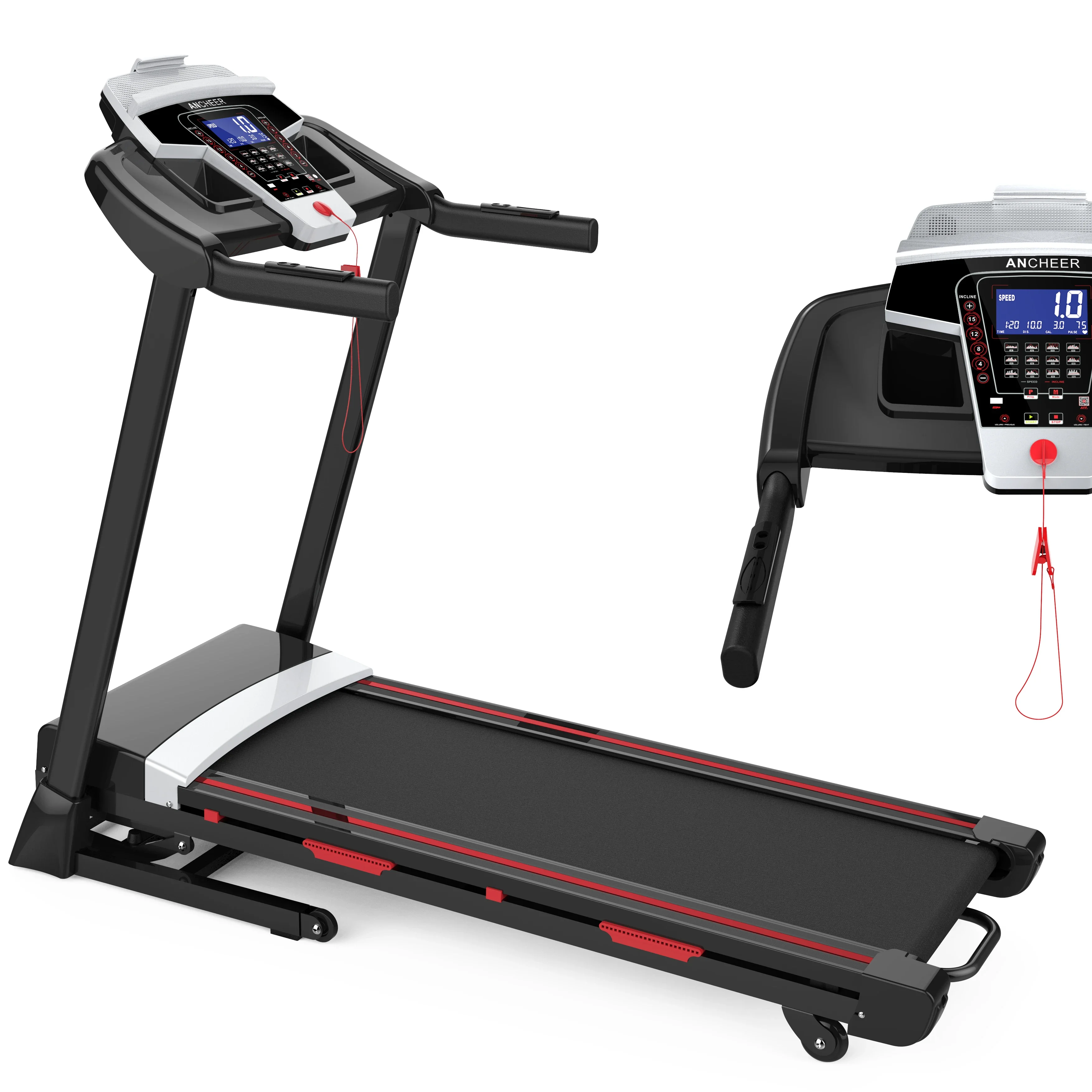2026 Electric Incline Treadmill 15%-20% Incline Home Office Cardio Equipment