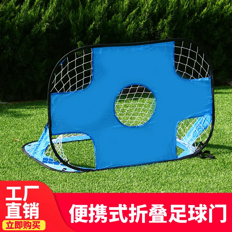 هدف كرة القدم المنبثق مع حقيبة حمل صافي آخر الصلب الكبار الأطفال داخلي حديقة قابلة للطي كرة القدم الهدف المحمولة كرة القدم صافي
