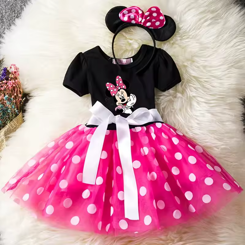 Mickey Minnie Mouse Baby Girls Cosplay Costume Kids Fancy Polka Dot Dress Princess Dress Children Birthday Party Clothing Gift - Image 21