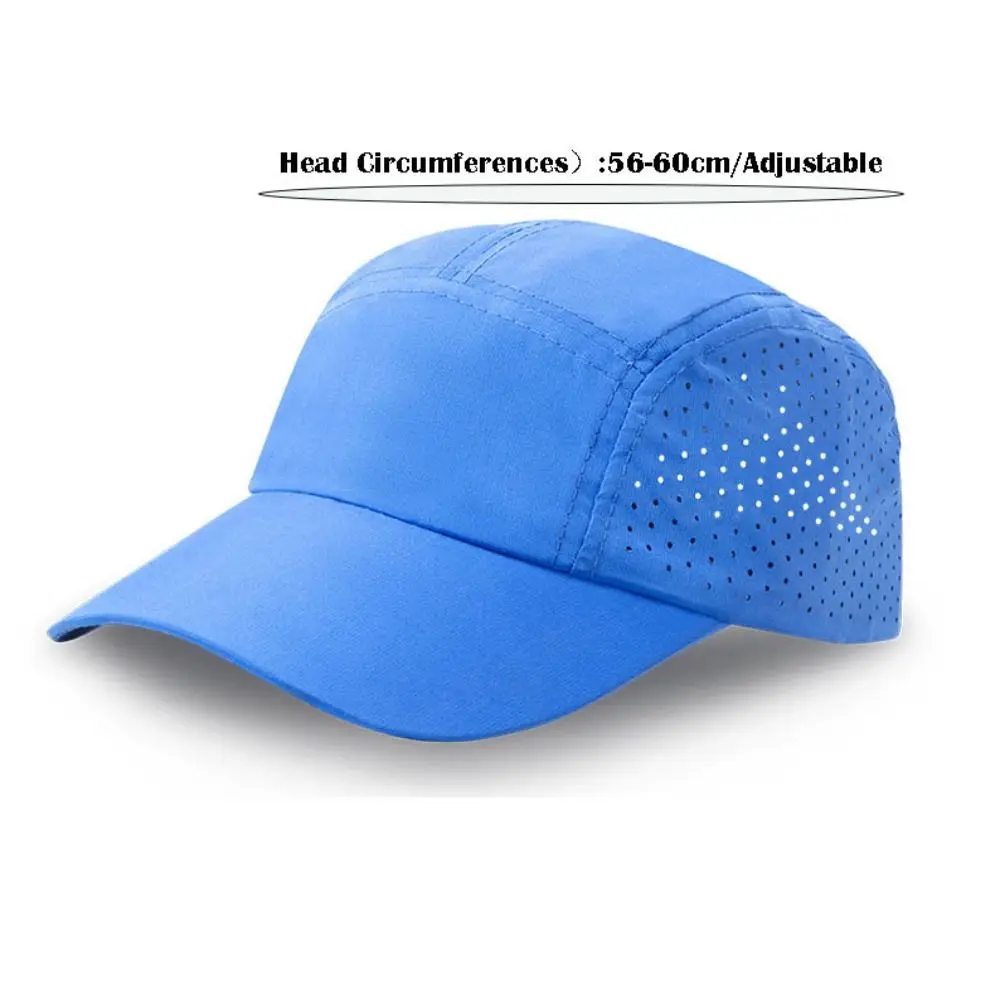 قبعة بيسبول شبكية خفيفة الوزن كاجوال قابلة للتنفس سريعة الجفاف لركوب الدراجات قابلة للتعديل بلون سادة قبعة جري للجنسين