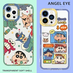 C-Crayon S-ShinChan Phone Case For iPhone 16 Pro Max 15 14 Plus 13 12 11 Pro XR XS X 8 7 SE 2020 Soft Silicone Clear Back Cover