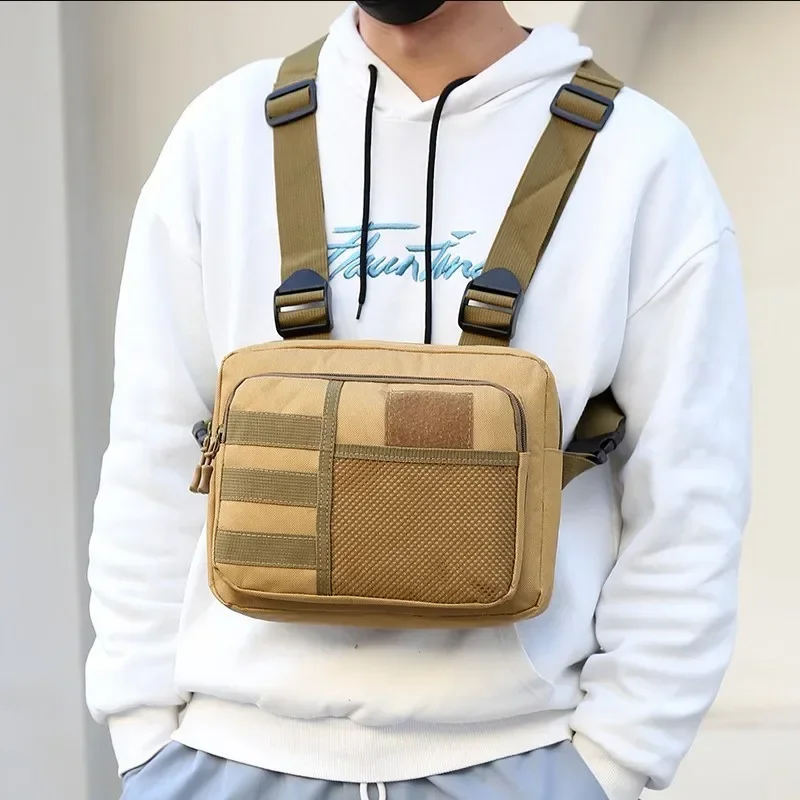 

Высококачественный рюкзак-жилет из ткани Оксфорд, многофункциональная Светоотражающая нагрудная сумка унисекс, уличная нагрудная одежда в стиле хип-хоп