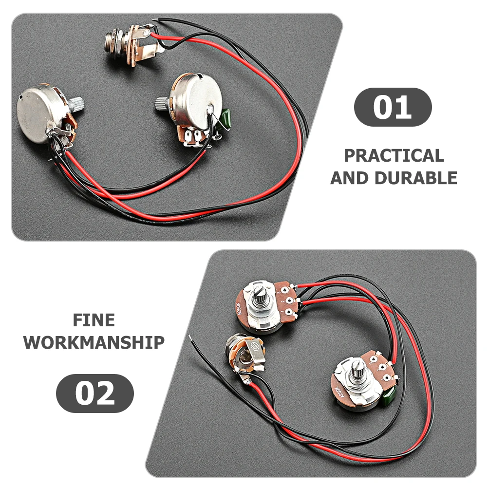 

Bass Line Guitar Accessory Cable Parts Component Replacement Harness Wiring Kit Plastic