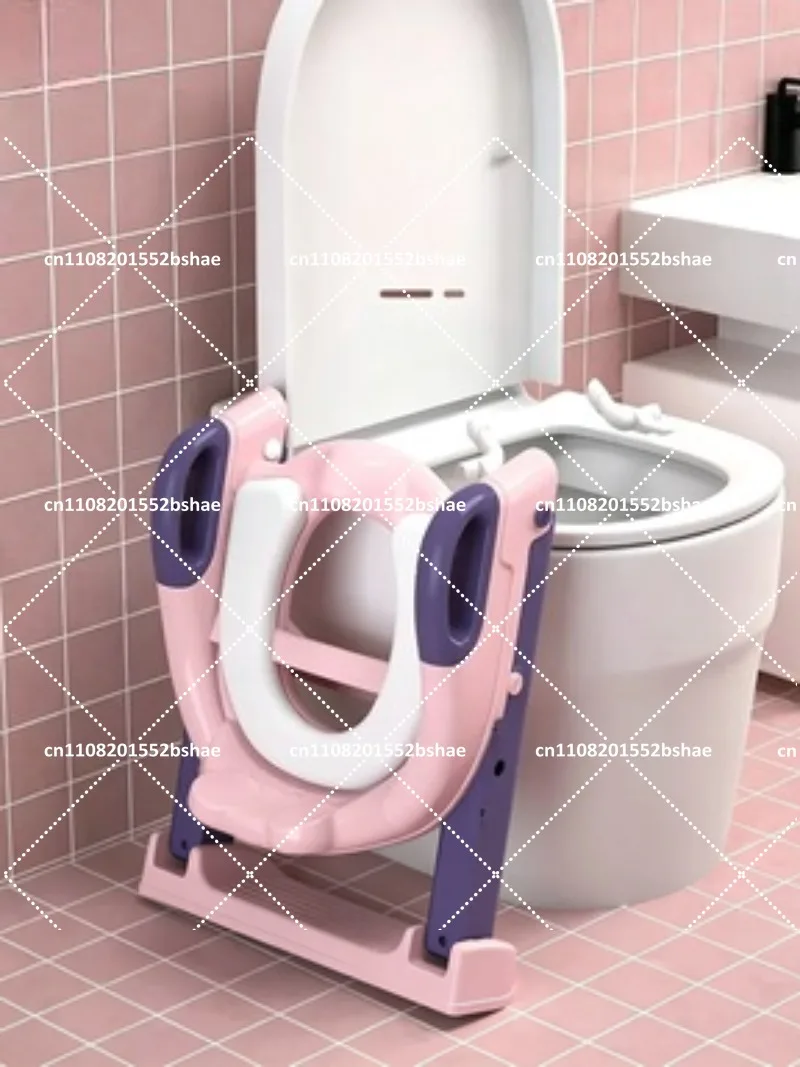 Foldable Kids Toilet Training Ring Step Stool Toddler Potty Ladder for Independent Toileting