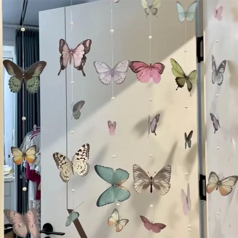 Butterfly Party Decorations Butterflies Banner Hanging for Birthday Party Wall Door Windows Curtain Living Room Bedroom Doorway