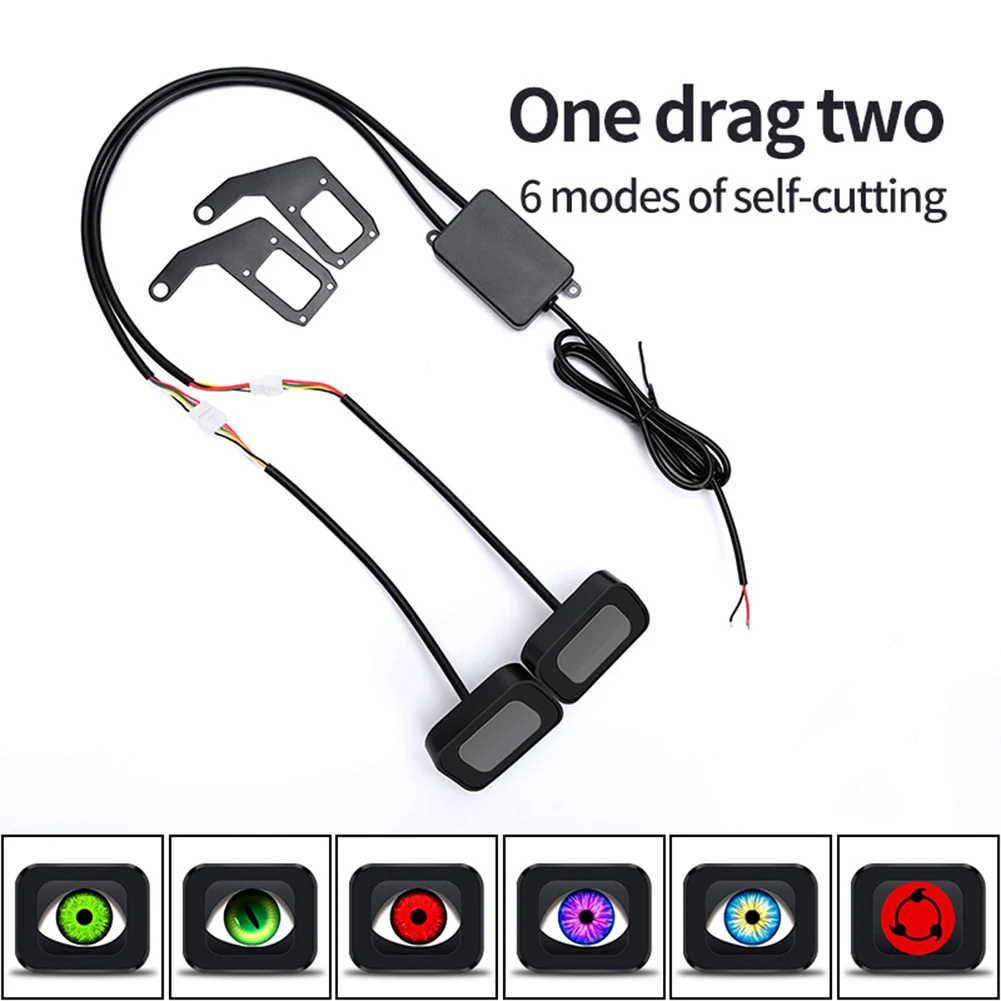 Car Lights 12V Motorcycle LED 2inch Adaptable Vehicle Lighting Kit Car Accessory Dynamic Lighting Effects Robust ABS Plastic