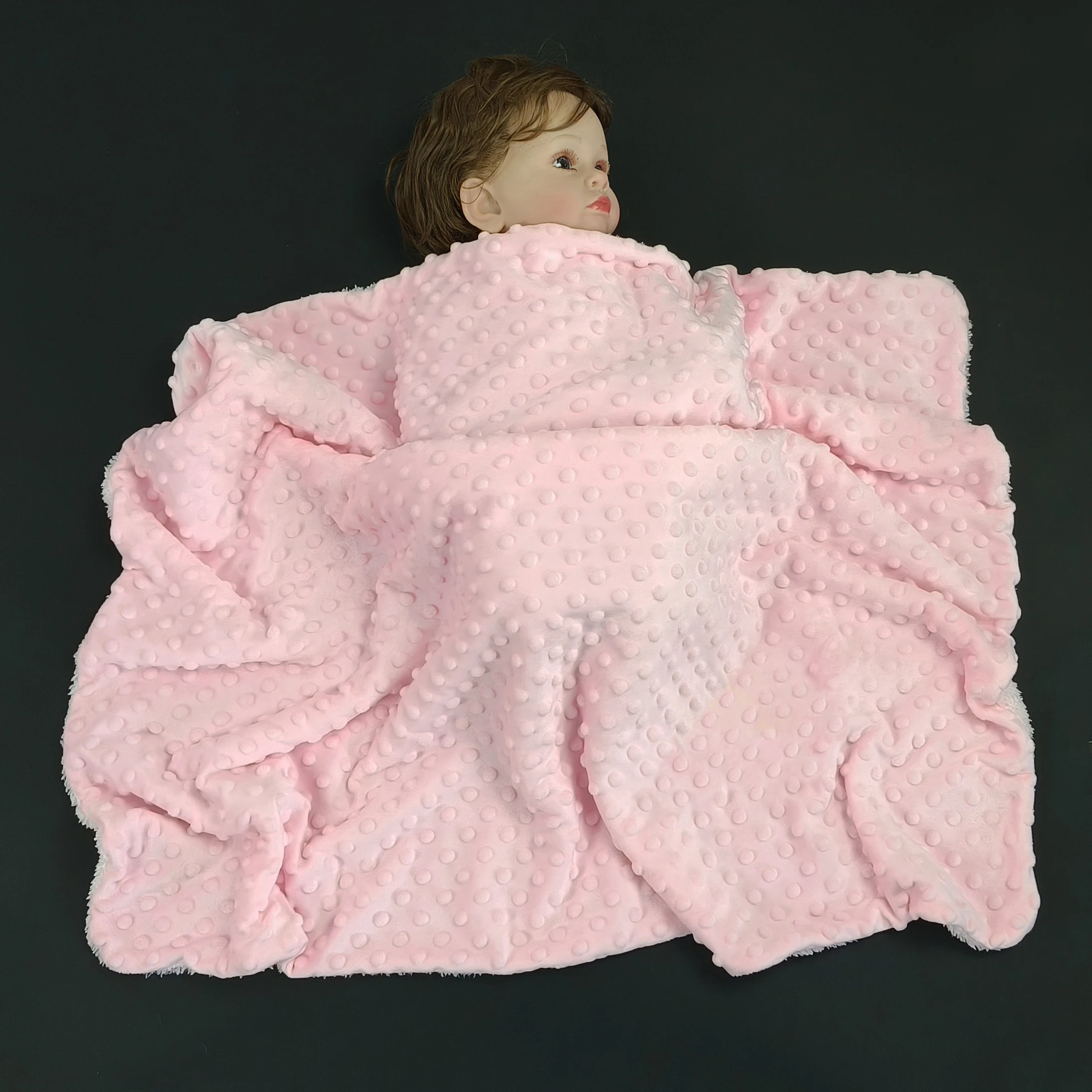 Minky Sherpa Fleece pasgeboren babydeken gebreide baby meisje jongen kinderen winter wieg bed kinderwagen deken babybeddengoed verjaardagscadeau