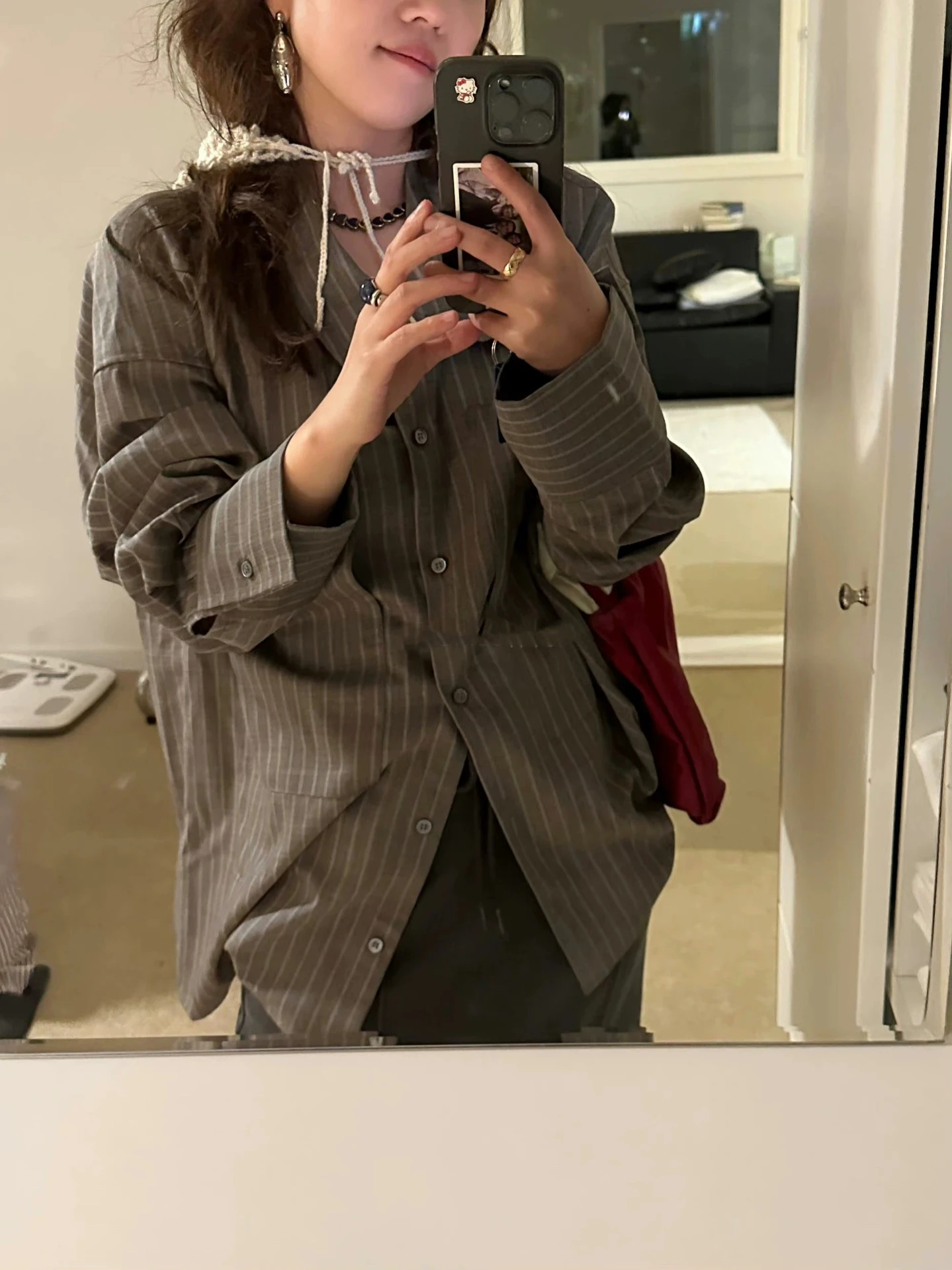 

Candy Miss Ribbonit Long Sve Свободная юбка-миди в полоску, повседневная женская юбка средней длины в вертикальную полоску, лето 2023 г.