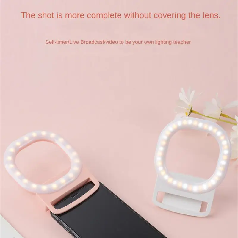 USB recarregável Mini Fill Light, Mobile Phone Selfie Lights, Live Streaming, Beleza, Fotos