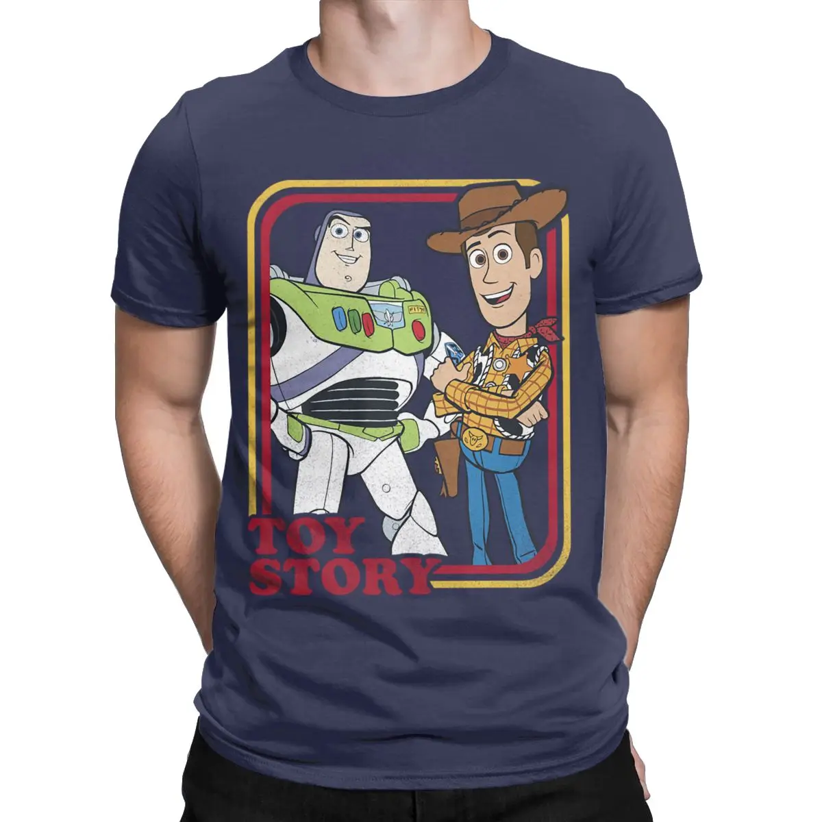 Friends For Life Toy Story T Shirt for Men 100% Cotton Novelty T-Shirt Buzz Lightyear Tees Short Sleeve Tops Gift Idea