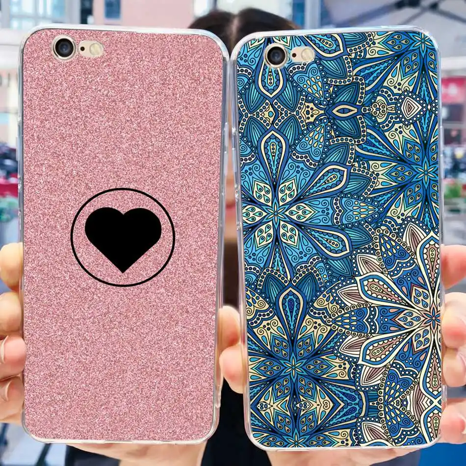 For iPhone 6 6s Plus Phone Case For iPhone6 iPhone6s 6plus 6splus Elegant Printing Soft Silicone TPU Back Cover