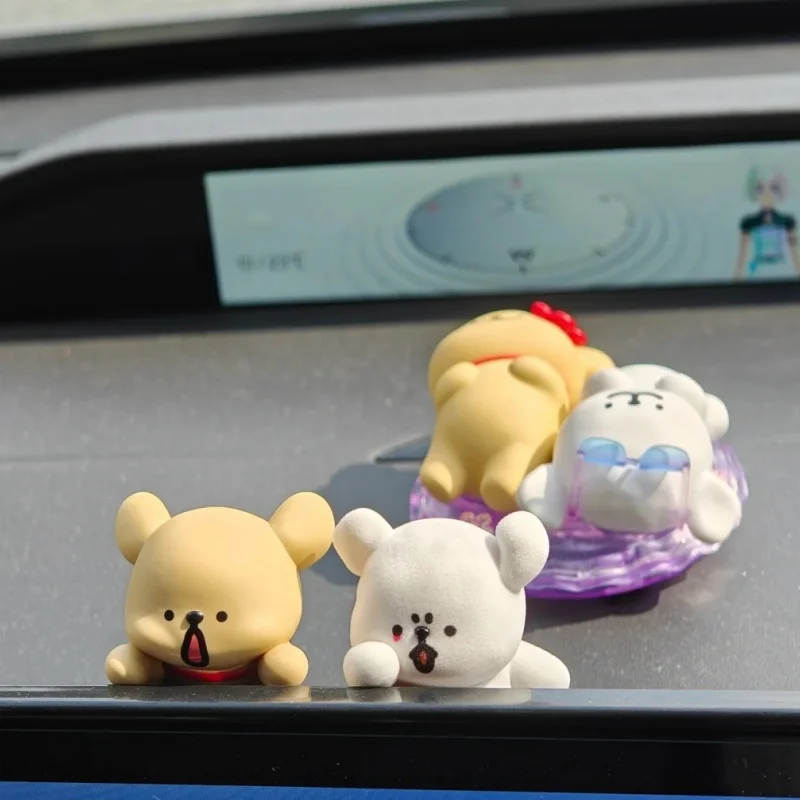 Miniso Maltese Car Aromatherapy Ornaments Blind Box Series Cute Model Peripheral Toys Kawaii Dolls Cartoon Figures Birthday Gift