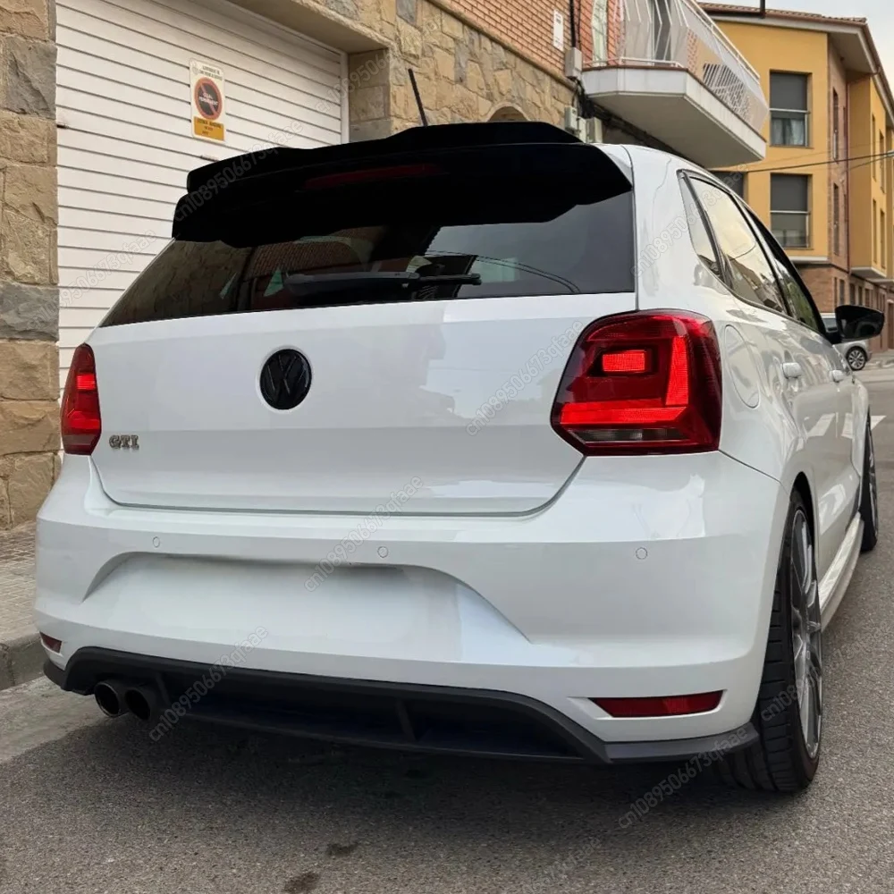 Alerón Trasero para Maletero de Coche, Alerón de Techo para Volkswagen Polo 5 Polo MK5 6R 6C GTI 2009-2017, ABS, Negro Brillante, Kits de Carrocería, Tuning