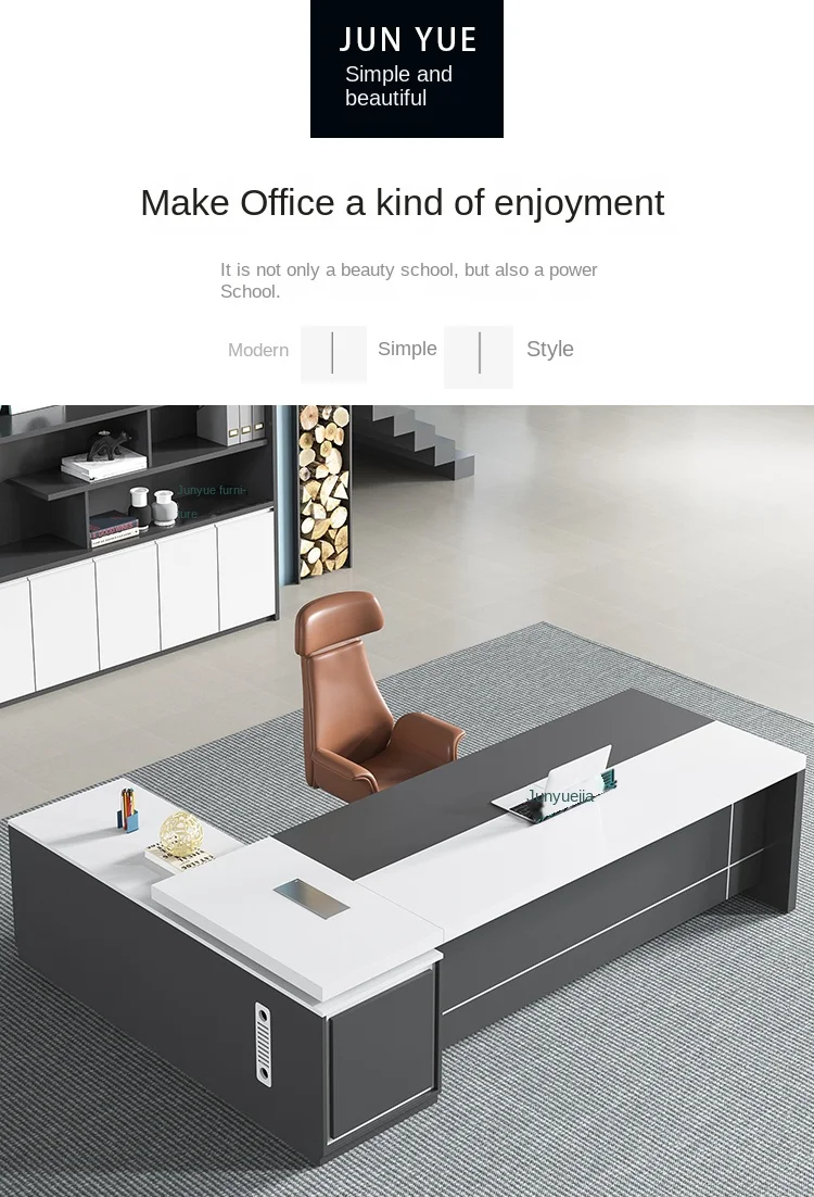 LBZ53 Holz L-förmiger CEO-Büroschreibtisch Bürotisch Chef von Best Manufacturers Büromöbel