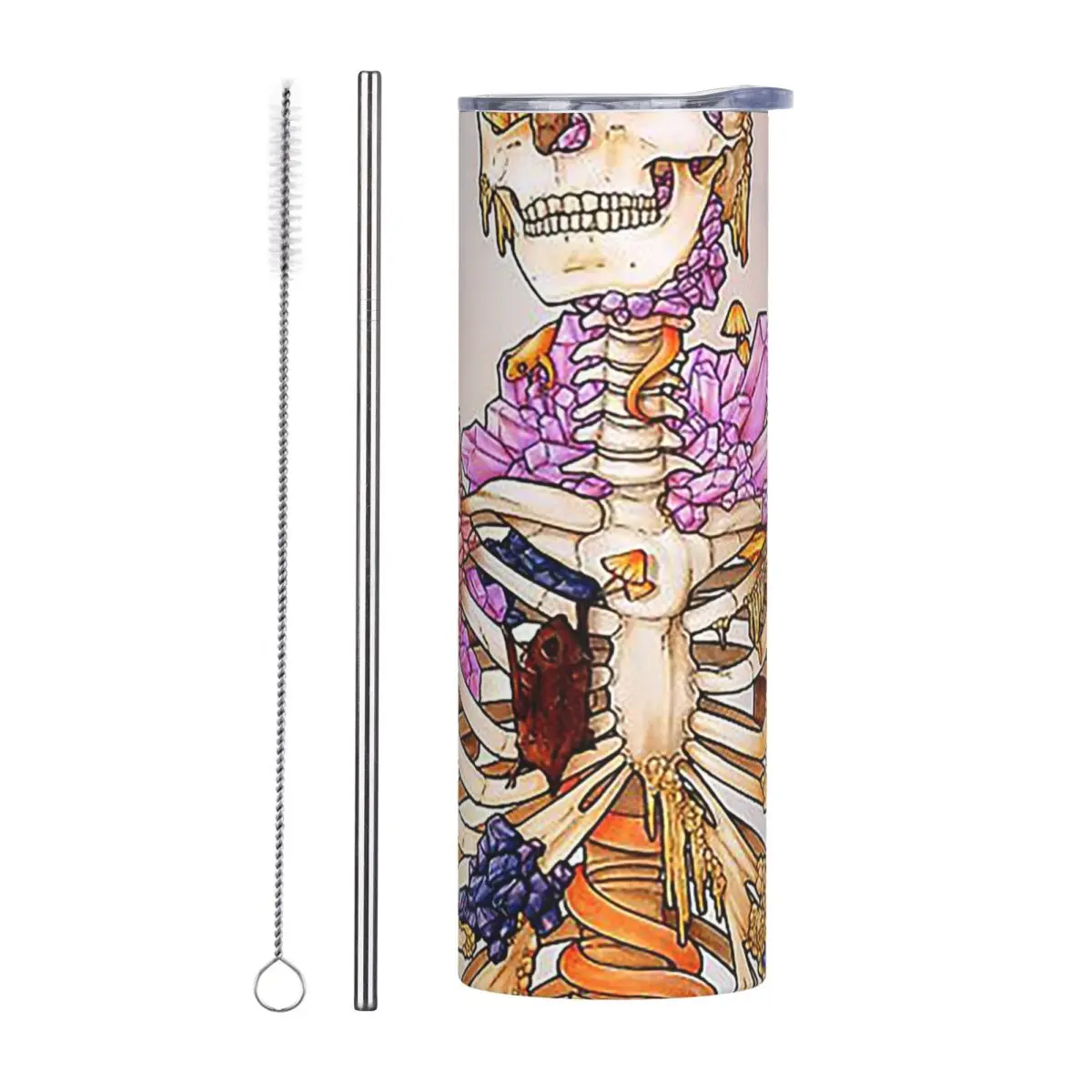 Hidden Gem Stainless Steel Tumbler Vacuum Insulated Mugs Thermal Cold Cups Straw With Lid 20oz
