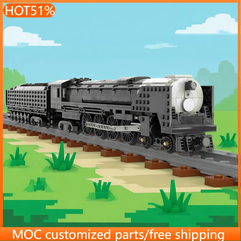 1579 ชิ้น ชุดประกอบรถไฟแบบโมดูลาร์ MOC ของเล่นเสริมสร้างพัฒนาการ ดีไซน์สร้างสรรค์ ของเล่น DIY สำหรับเด็ก ของขวัญคริสต์มาส