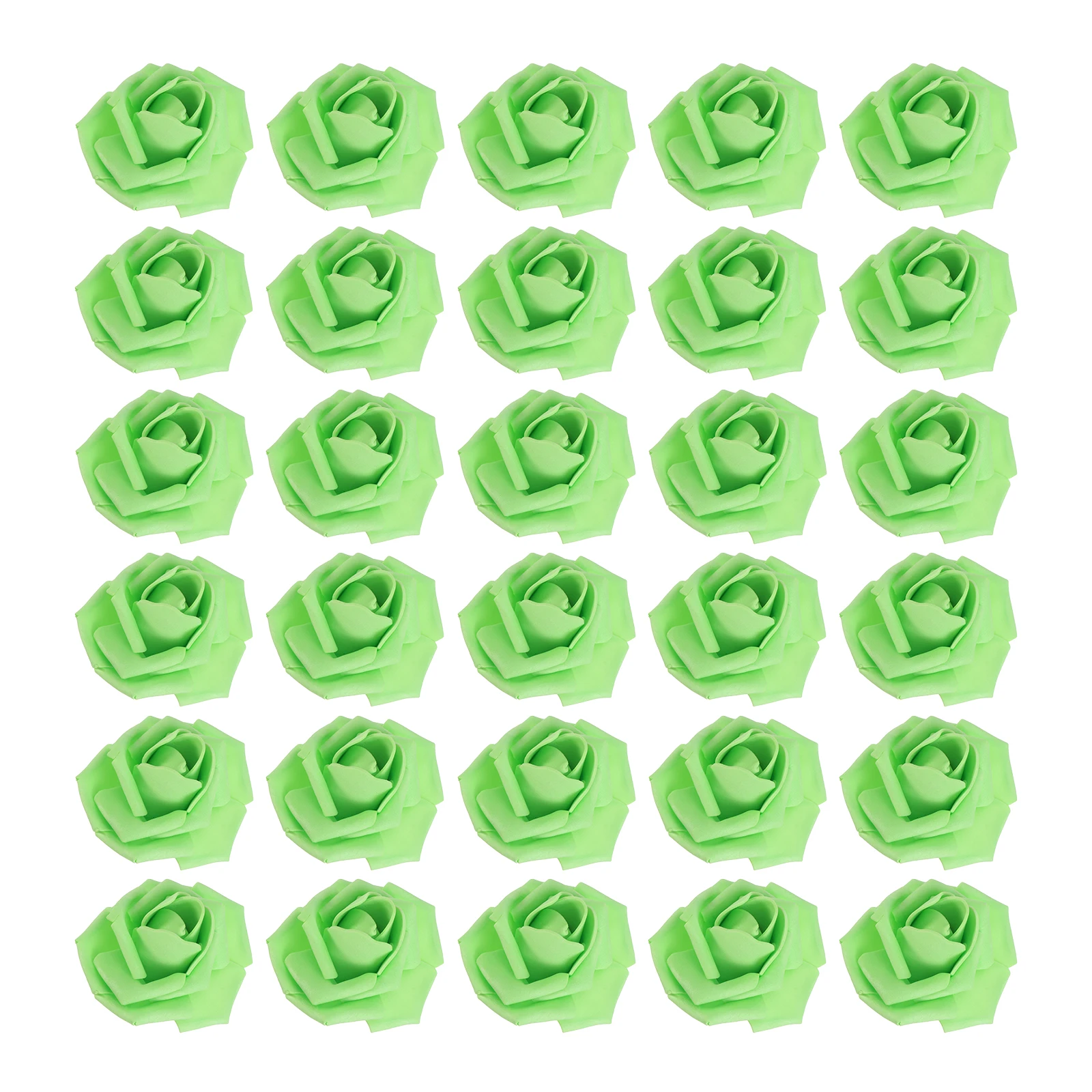 

50 Pcs Artificial Roses PE Light Green 6x6cm Wedding Decor Bridal Shower Party Favor Bulk Fake Flower Rose Petals Event Home