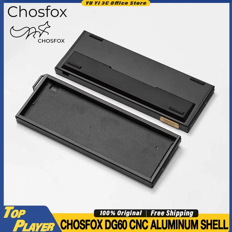 

Chosfox DG60 GH60 CNC Aluminum Keyboard Shell Customized GH60 Layout Support Wooting 60He HM66 MAD60 ACE60 With Brass Nameplate