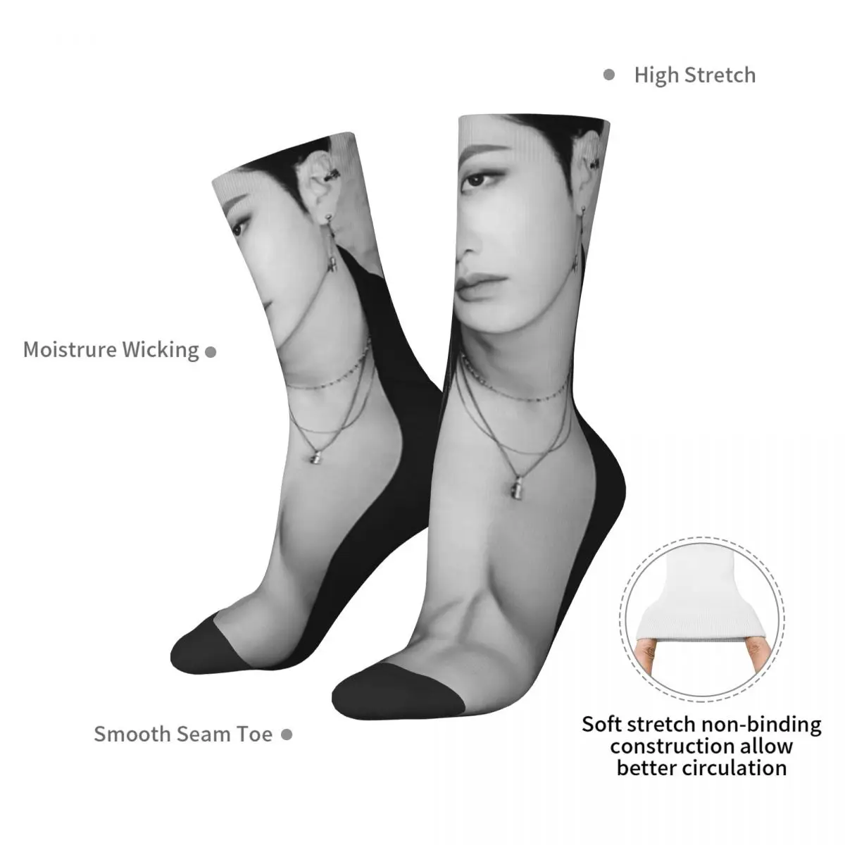 Bang Chan Socks Harajuku High Quality Stockings All Season Long Socks Accessories for Unisex Gifts