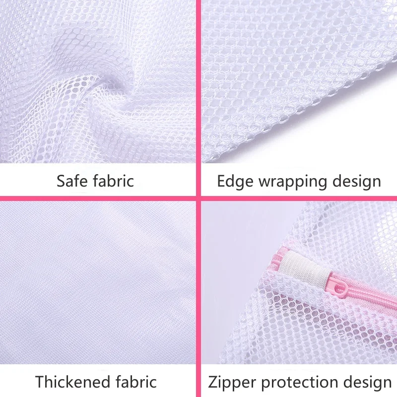 6 Size Zipped Laundry Bags Reusable Washing Machine Clothing Care Washing Bag Mesh Net Bra Socks Lingerie Underwear Laundry Bags