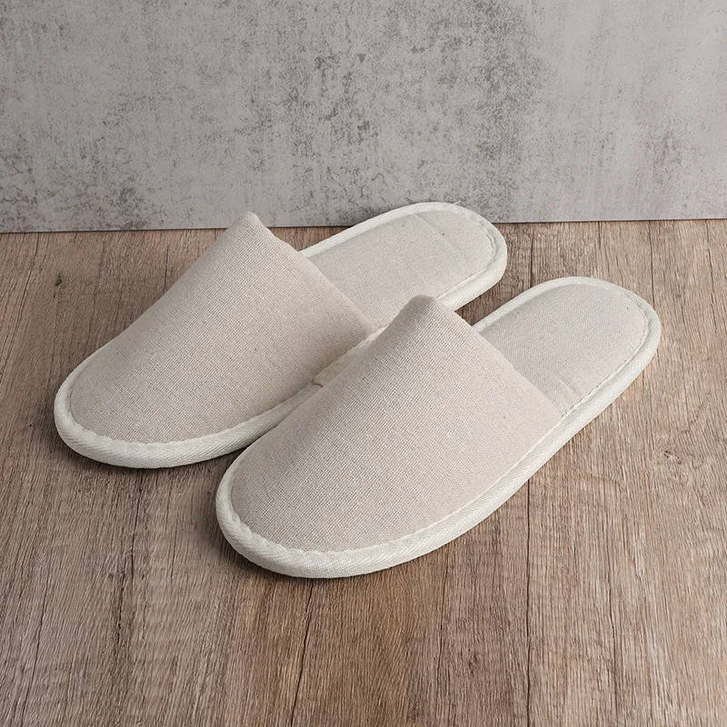 Autumn And Winter Women's Leisure Sports Thick Linen Slippers