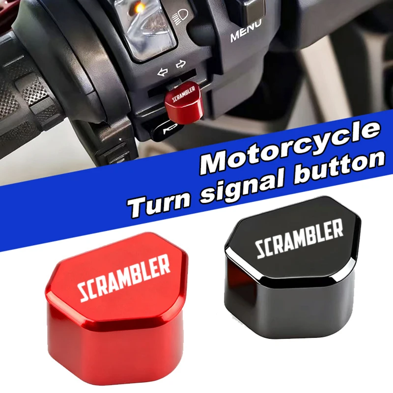 CNC Aluminum Motorcycle Switch Button Turn Signal Switch Key Cap For Ducati Scrambler 800 1100 ICON 800 Desert Sled 2017-2025
