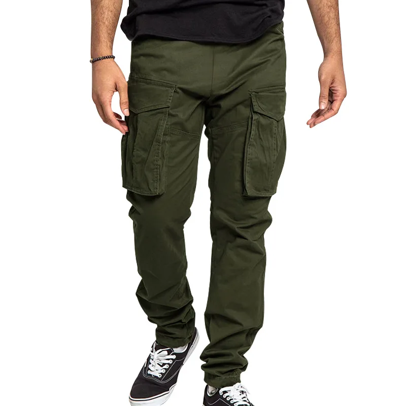 Multi Pocket Loose Baggy Pants Men's Cargo Pants Relaxed Fit Sport Jogger Sweatpants Loose Drape Feel Multi Pockets Trouser