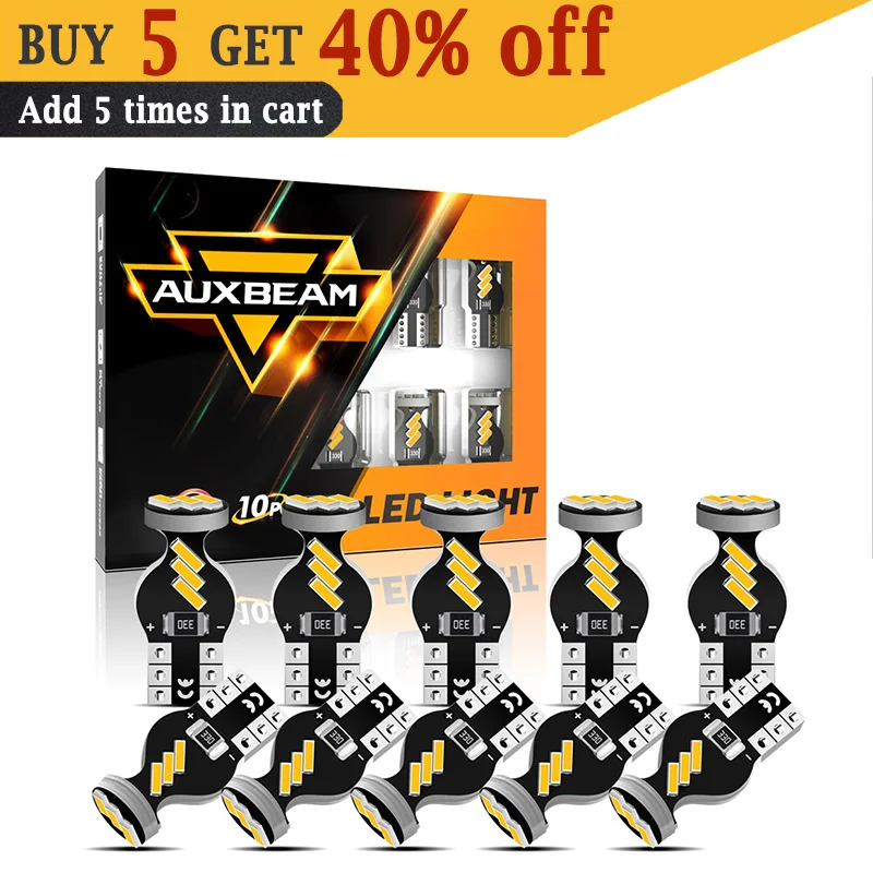 

AUXBEAM 912 921 T15 W16W LED BULBS for BACKUP / BRAKE / TAIL LIGHT Plug-and-Play 10W 4000ML 6500K WHITE Light B1 SERIES