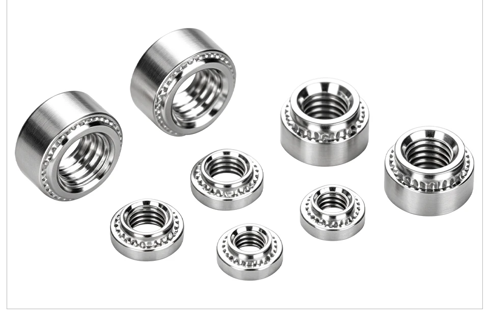 Edelstahl-Press-Nutsert, CLS Selbstklemmende Klemmmuttern 304, M2 M2.5 M3 M4 M5 M6, Blech- und Platten-Einpressgewindebefestigung – Detail 9