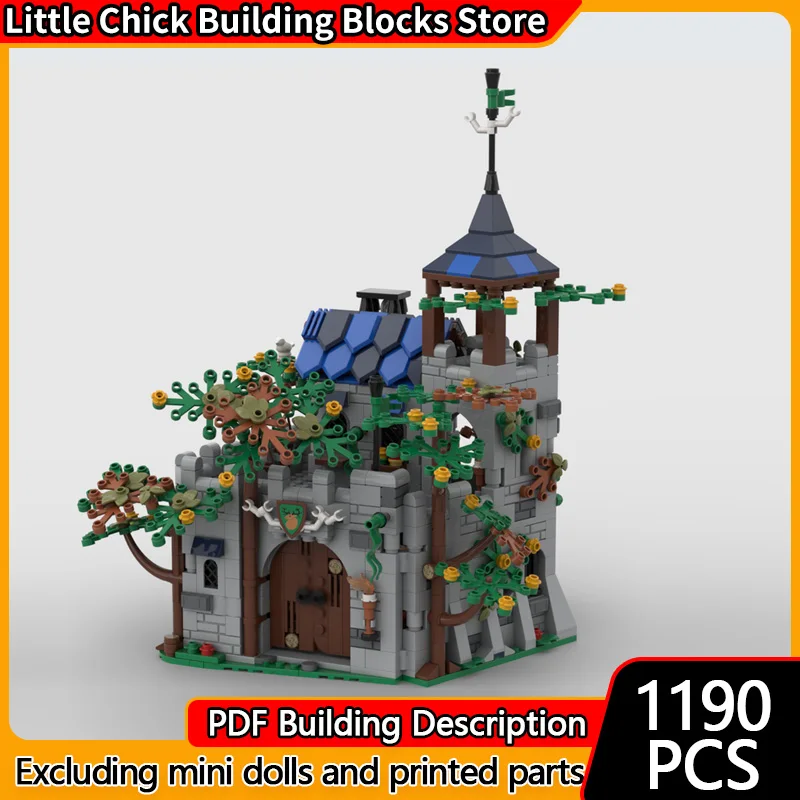 

Medieval Castle Model MOC Building Bricks Castle In The Forest Modular Technology Children Holiday Gifts Assemble Toys Suit