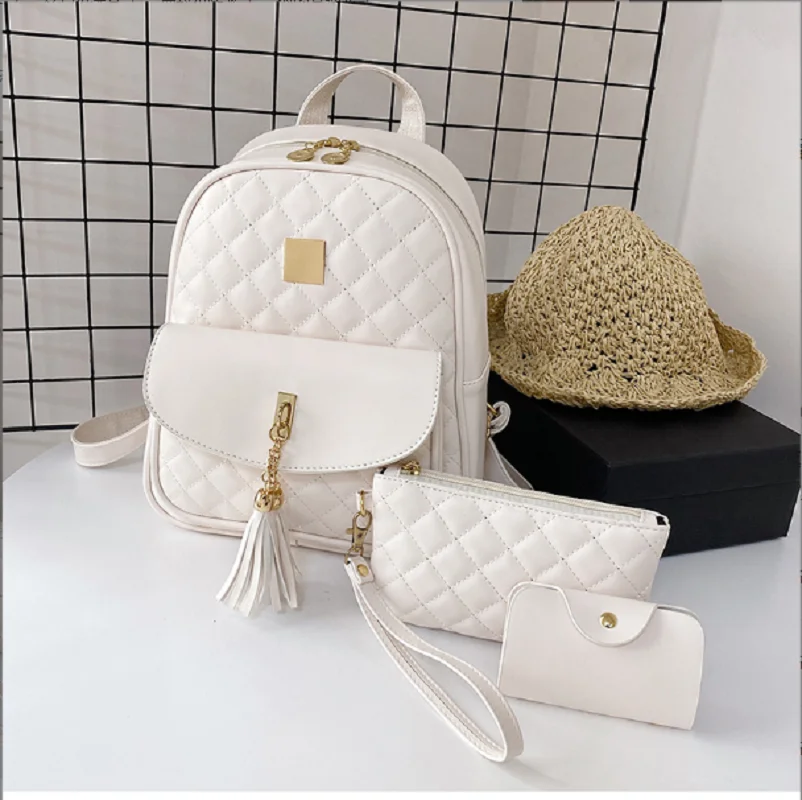 2026 Fashion Luxury Tassels Soft Leather Backpacks Purse Women's Large Capacity Shoulder Bags Totes School Bag Travel Bagpack