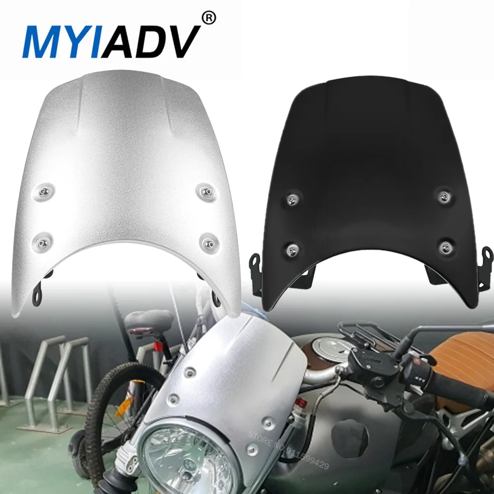    Für BMW R nine T Racer Pure Urban Scrambler 2014-2022 Motorrad Windschutzscheibe Aluminium Windabweiser Windschutzscheibe Für RNINE R9 T