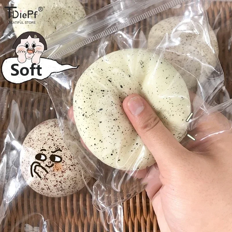 Fluid Sesame Bun Mochi Pinch Music Squishy Toys Creative Slow Rebound Super Soft Simulation Mochi Balls Kids Stress Relief Toys