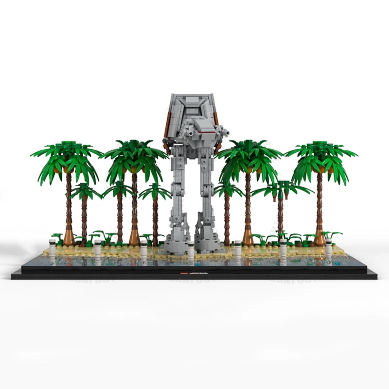 2154pcs Moc Star Battle Battle of Scarif Poster Concept Diorama Building Blocks Creative Assembly Bricks Toys Kid Christmas Gift