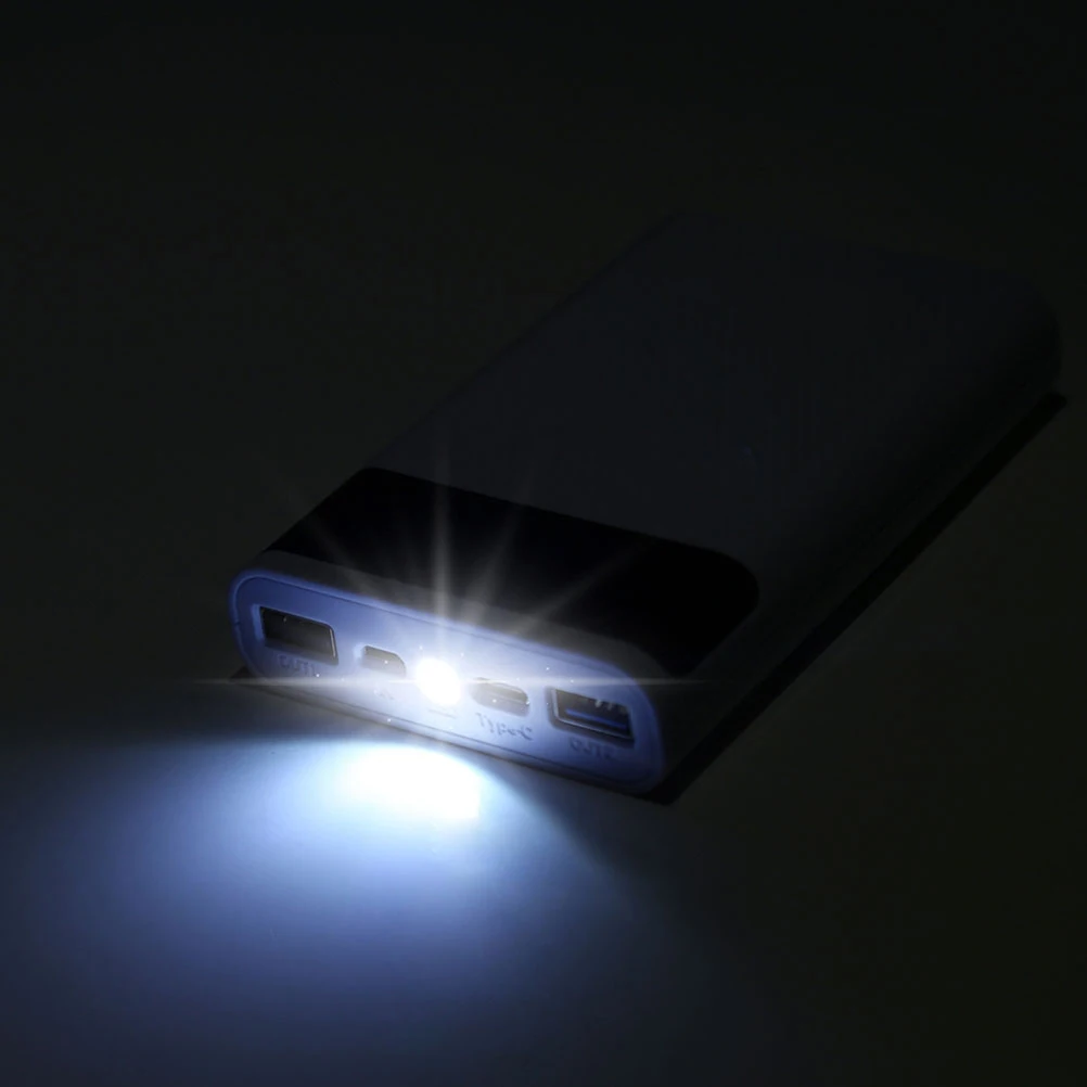 

4 Case 18650 Power Bank Rechargeable Fast Portable Phone Accessory Black LED Durable Travel Outdoor