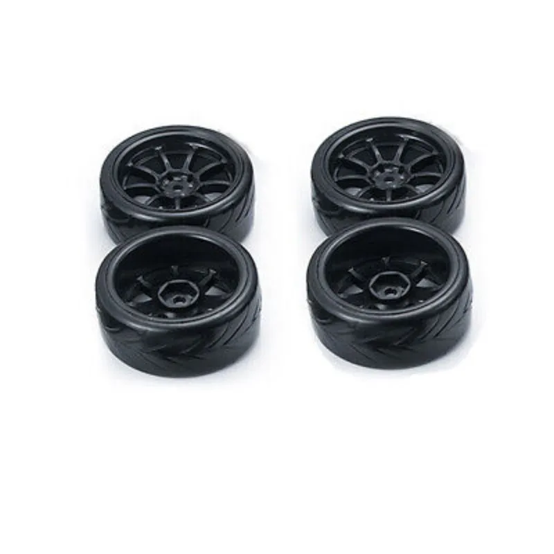 4Pcs 26*62MM Plastic Wheel RimTires for 1/10 On-Road Drift Sakura Traxxas HSP RC Car