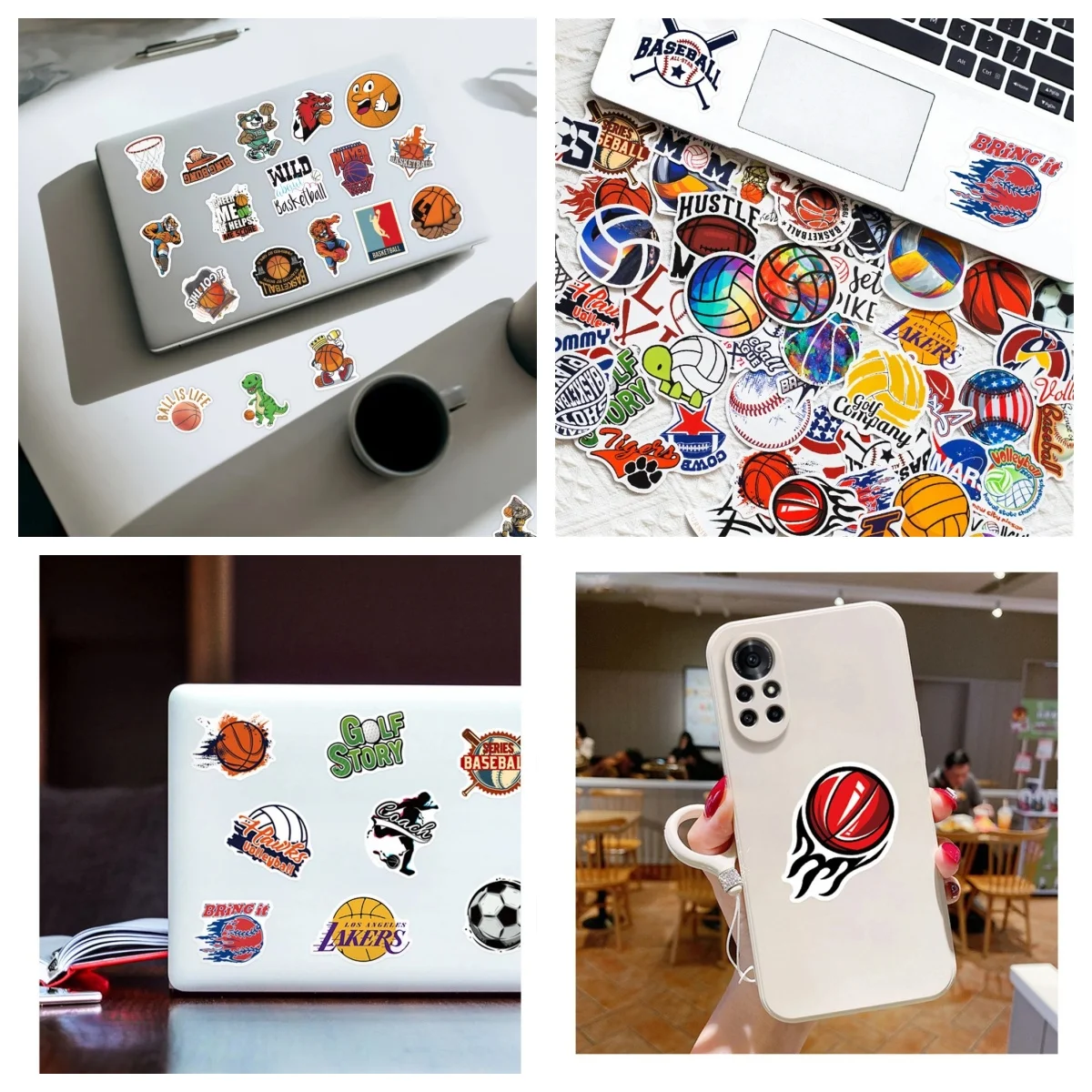 10/30/50/Pcs Nieuwe Cartoon Volleybal Basketbal Serie Sticker Decoratie Laptop Ipad Koelkast Waterdichte Sticker Groothandel