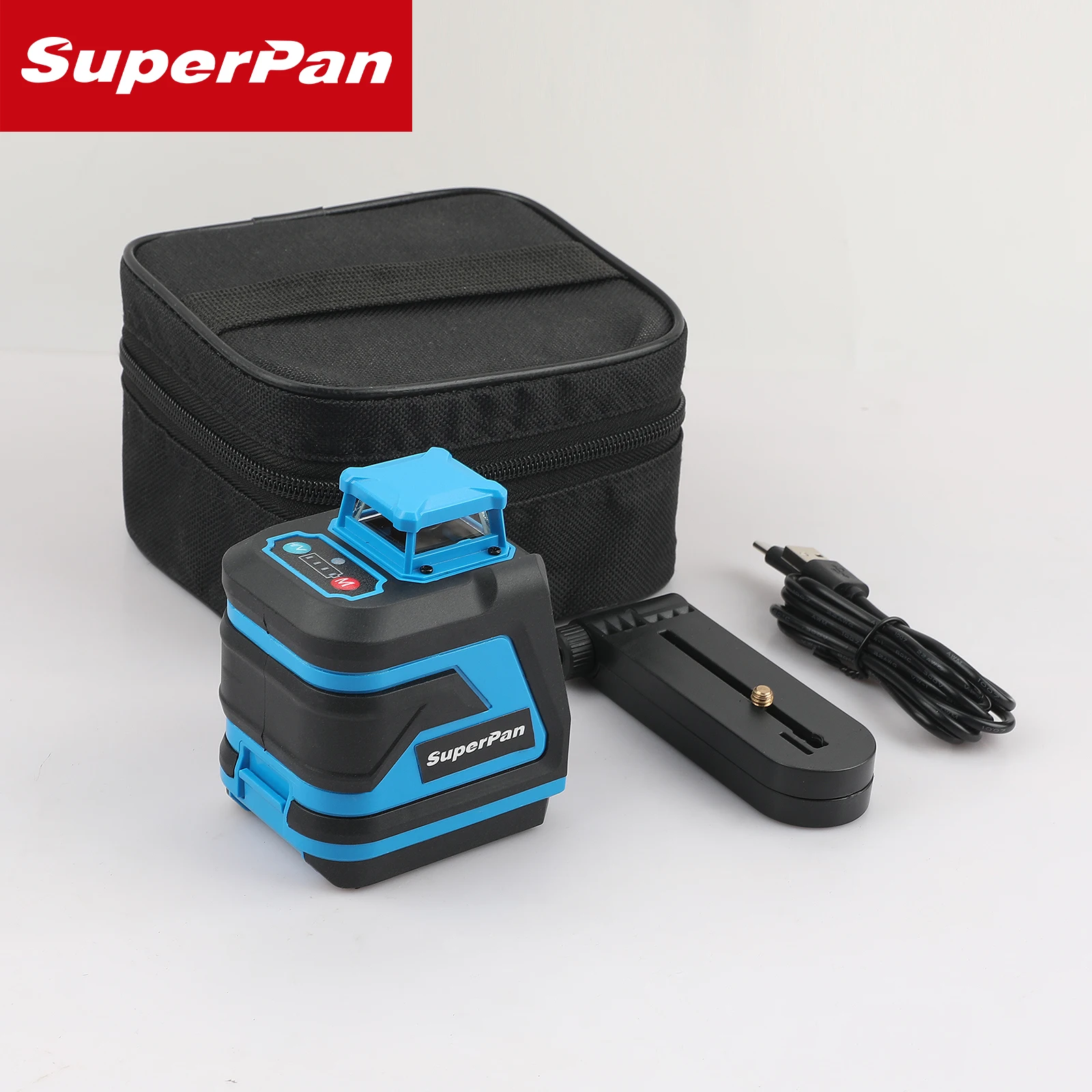 

5-проводной высокоточный лазерный уровень SuperPan: автоматическая калибровка, сверхсильный зеленый свет, для строительства, дома своими руками