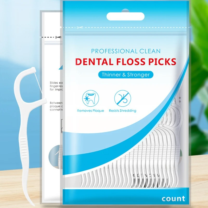 30/50/150/300/600pcs Dental Floss Set Ultra-Fine Plastic Toothpicks for Disposable Cleaning of Dental Gaps Oral Health Care Tool