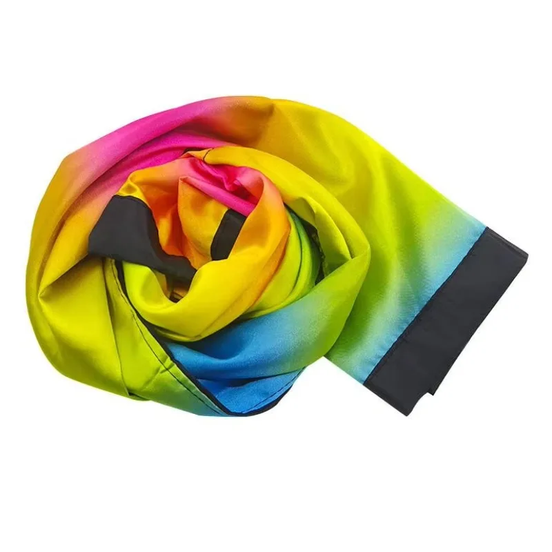Change Color Scarf Magic Tricks Black To Rainbow Silk Streame Magic Tricks Magia Props Funny Stage Close Up Magie