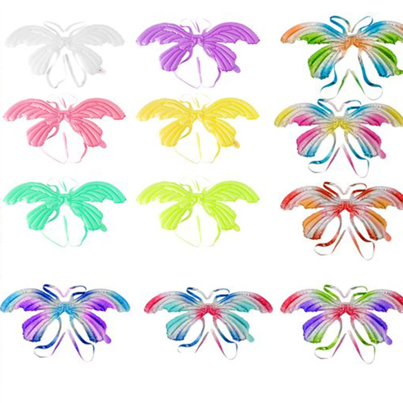 Outdoor Angel Inflatable Rainbow Butterfly Wings Aluminum Film Balloon Children\'s Party Decoration Photography