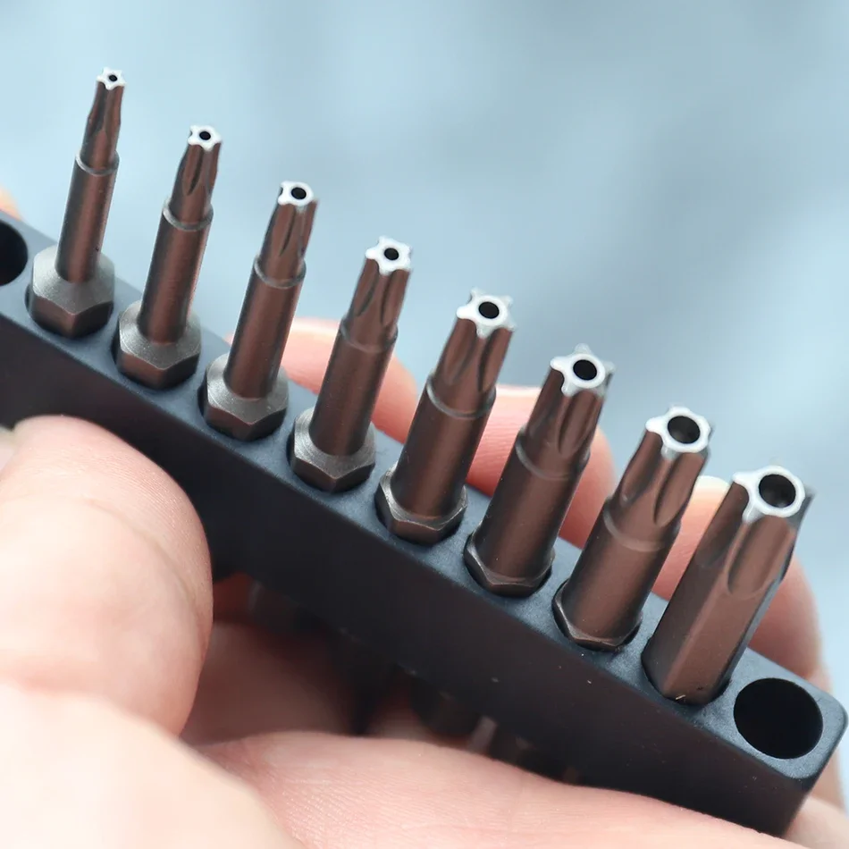 1/4 Inci Magnetik Pentakel Bintang Kepala Obeng Bit Pentalobe Obeng Listrik Bit Alat Tangan 25Mm Panjang T10-T40