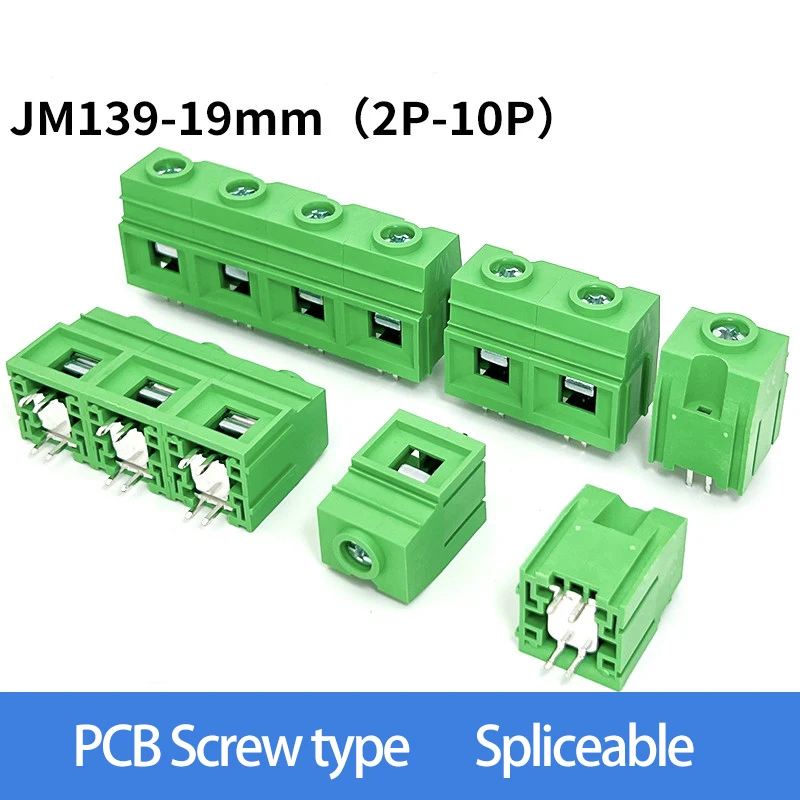 19.0mm PCB screw terminal block JM139-19.0mm can be spliced together 100V Connector