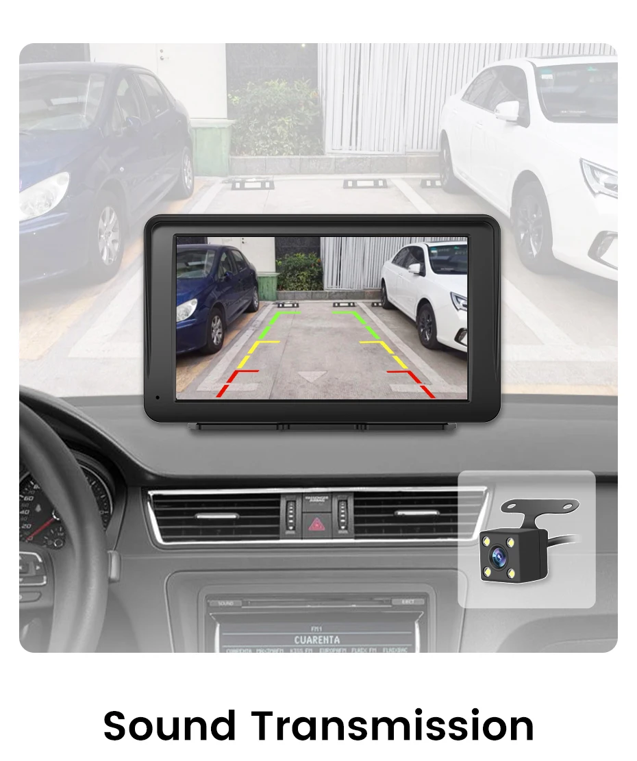 Junsun 7-Zoll tragbarer Touchscreen Carplay für Apple Android Auto Auto Stereo Radio Multimedia Video Player Bluetooth FM AUX GPS – Detail 10