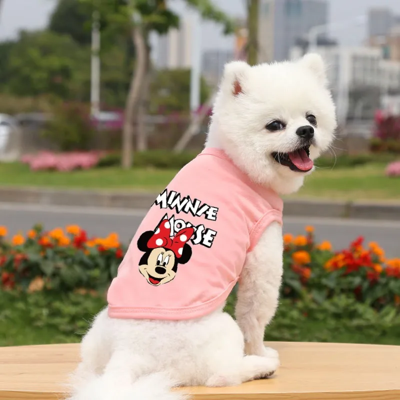 Disney Pet Dogs Clothes Summer Cute Dogs Vest Thin Mickey For Puppy Small Dogs Clothing French Bulldog Yorkshire Costume Perro