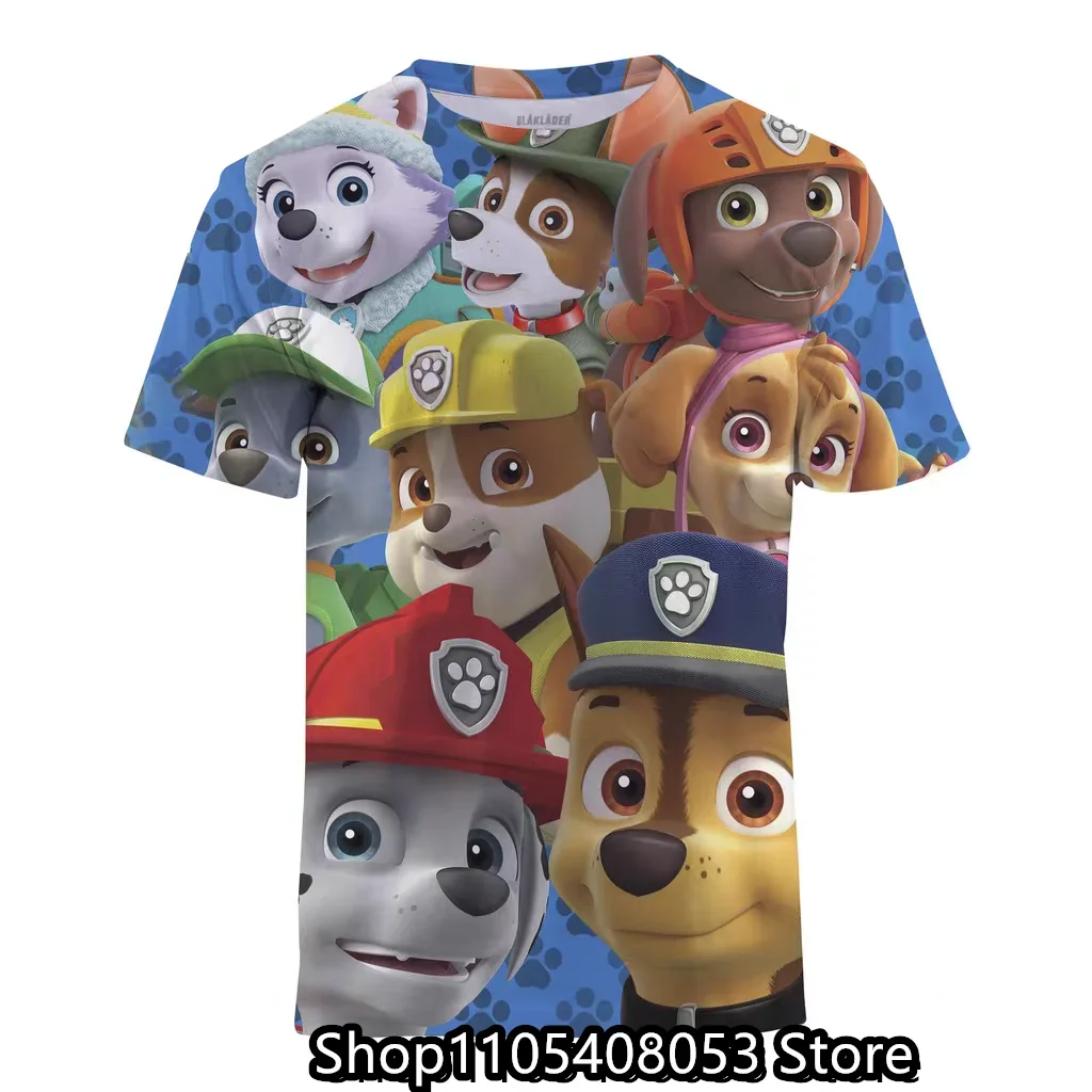 PAW Patrol toy dog Kids Clothing Tops Boy T-shirt 3D Print pat patrouille T Shirts Anime Short Sleeve Baby Child Birthday Gift